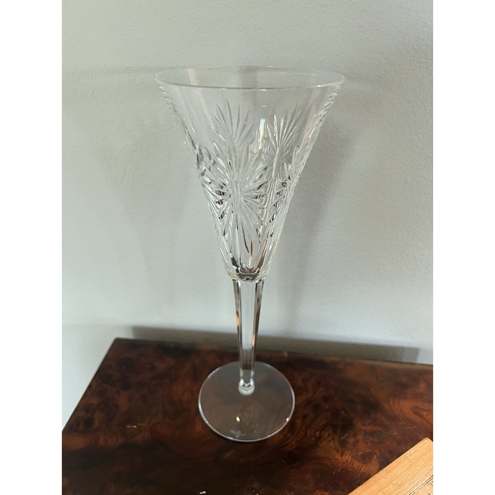 Waterford Cut Crystal Fluted Champagne Glass Millennium Edition Health